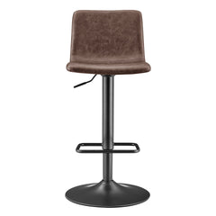 Bruce KD Gaslift Bar Swivel Stool in Dark Brown - studio - NPD - Whats New Furniture Portland OR