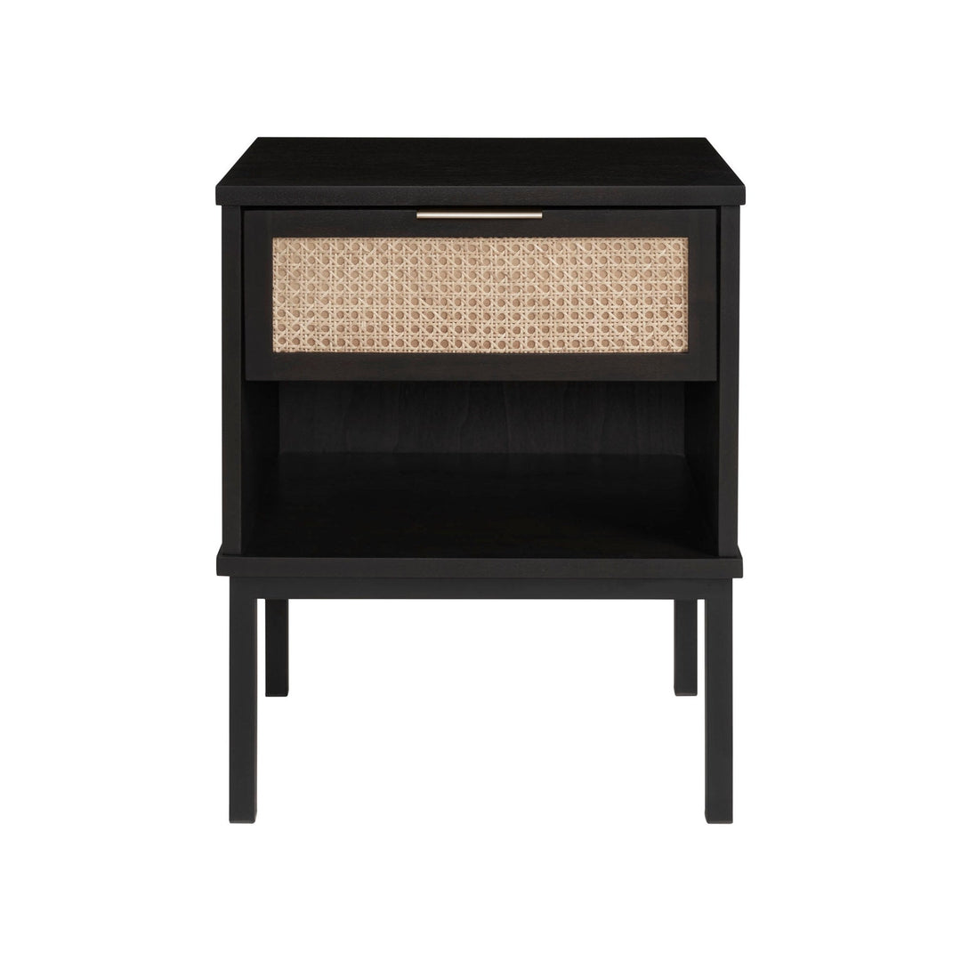 Caine KD Rattan Nightstand/Side Table in Black - studio - NPD - Whats New Furniture Portland OR