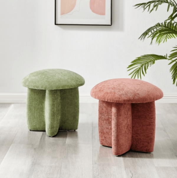 Cielo Chenille Ottoman - What&