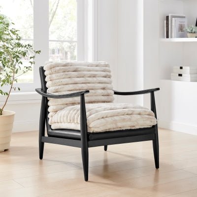 Edmond Faux Leather Accent Arm Chair - Whats New Furniture - Portland, Oregon