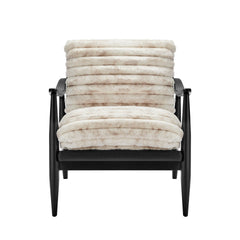 Edmond Faux Leather Accent Arm Chair in Chrestville Sand/Black - studio - NPD - Whats New Furniture Portland OR