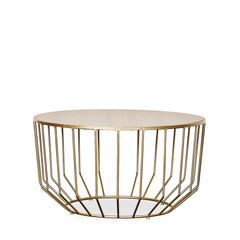 Faux Shagreen Round Coffee Table - What&