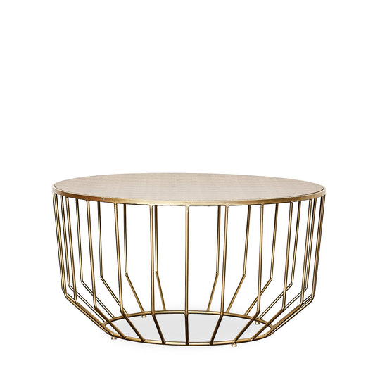 Faux Shagreen Round Coffee Table - What&