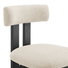Hailey Dining Side Chair in Black-Palladian Beige - alternate angle - mid-century modern dining chairs - Whats New Furniture Portland OR