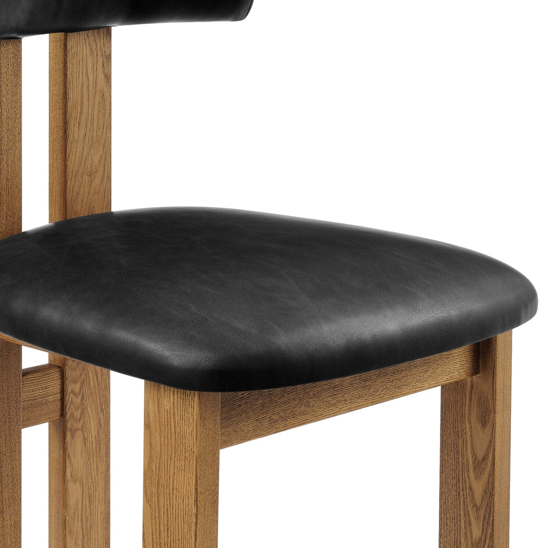 Hailey Dining Side Chair in Casa Black - alternate angle - mid-century modern dining chairs - Whats New Furniture Portland OR