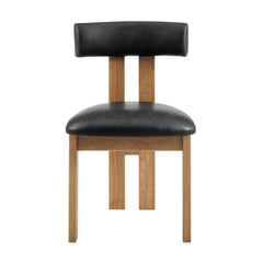 Hailey Dining Side Chair in Casa Black - front angle - mid-century modern dining chairs - Whats New Furniture Portland OR