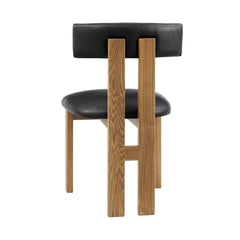 Hailey Dining Side Chair in Casa Black - alternate angle - mid-century modern dining chairs - Whats New Furniture Portland OR