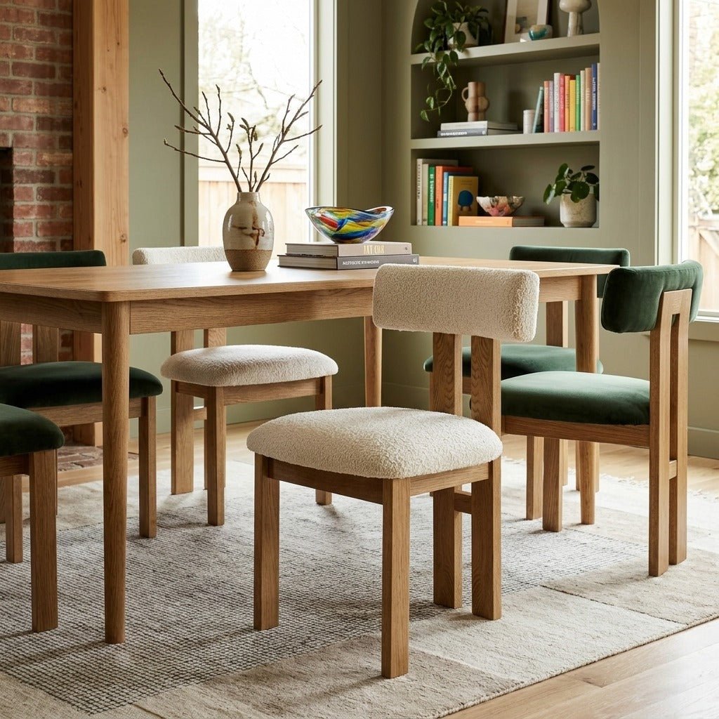 Hailey Dining Side Chair styled in a bright Portland mid-century modern dining room - Whats New Furniture