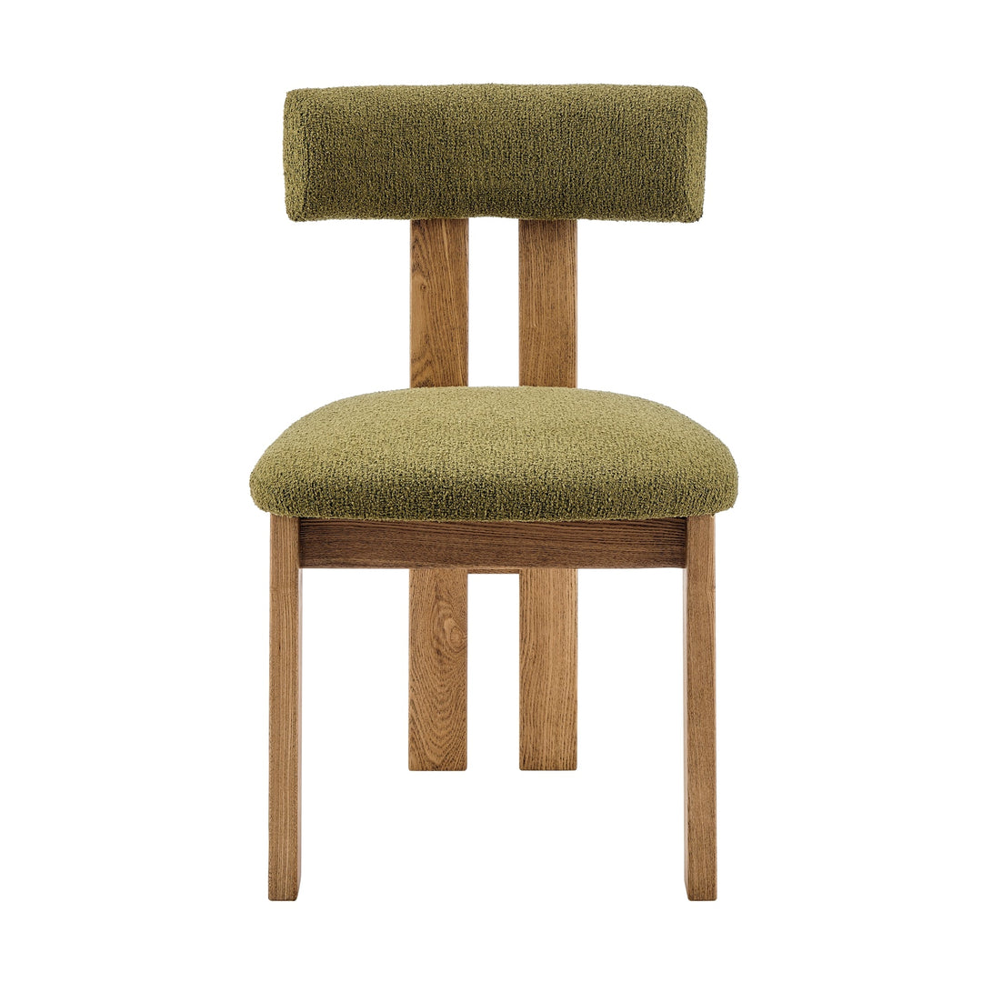 Hailey Dining Side Chair in Palladian Green - front angle - mid-century modern dining chairs - Whats New Furniture Portland OR