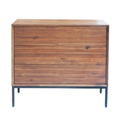 Newton Brown Hathaway 3-Drawer Chest - acacia wood - Whats New Furniture Portland Oregon
