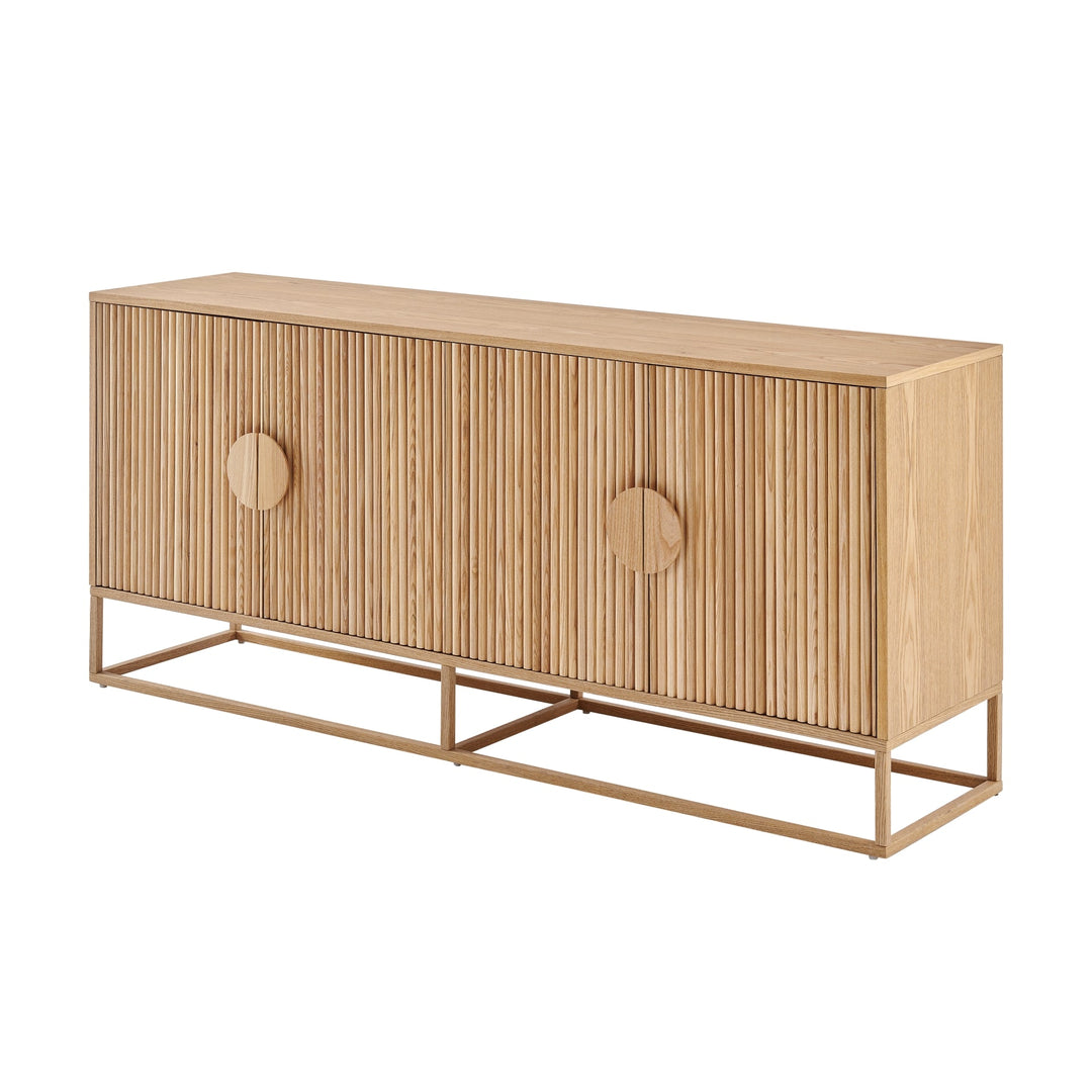 Ingrid Sideboard in Natural ash wood - Japandi modern sideboard - Whats New Furniture Portland OR