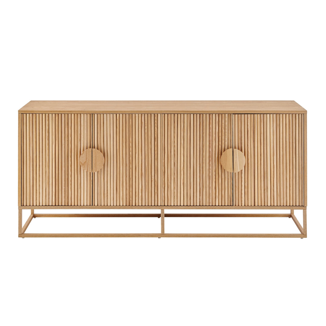 Ingrid Sideboard in Natural ash wood - Japandi modern sideboard - Whats New Furniture Portland OR