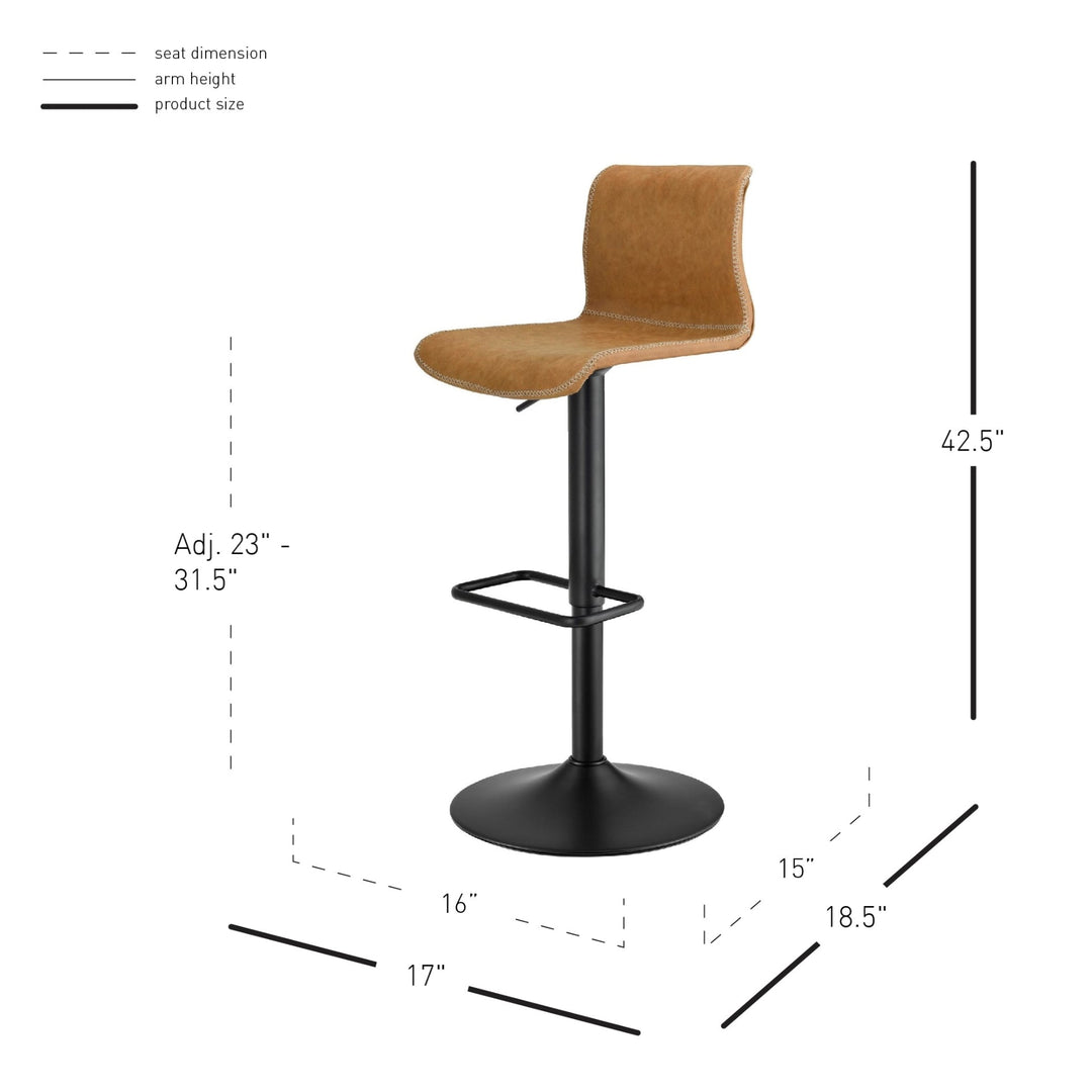 Jayden Low Back Gaslift Swivel Bar Stool - What&