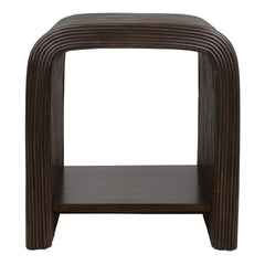 Kyran Rattan Side Table in Espresso Brown - studio - NPD - Whats New Furniture Portland OR