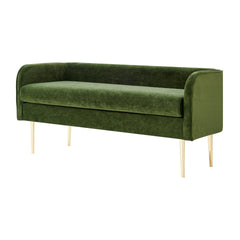 Marsha Velvet Bench - detail - mid-century modern benches - Whats New Furniture Portland OR