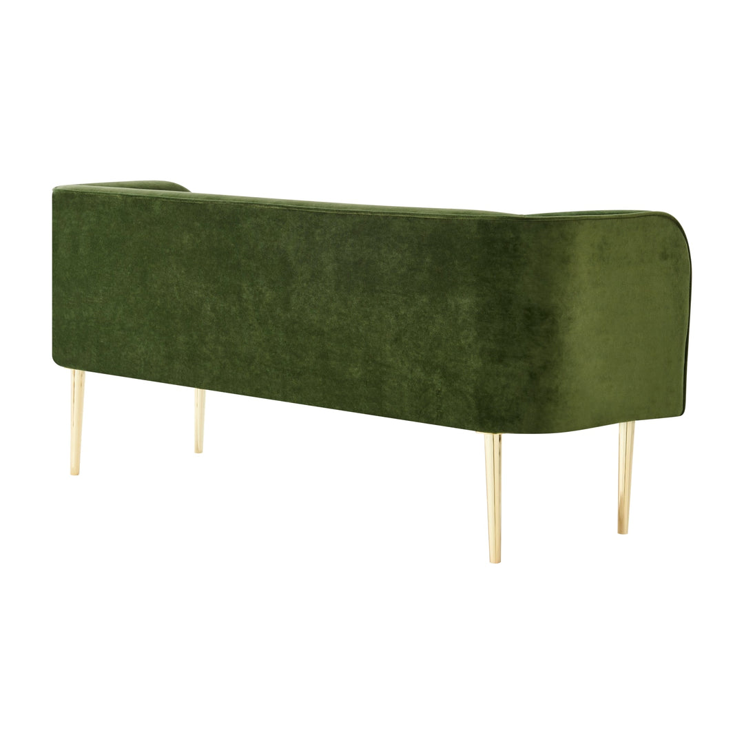 Marsha Velvet Bench - leg detail - mid-century modern benches - Whats New Furniture Portland OR