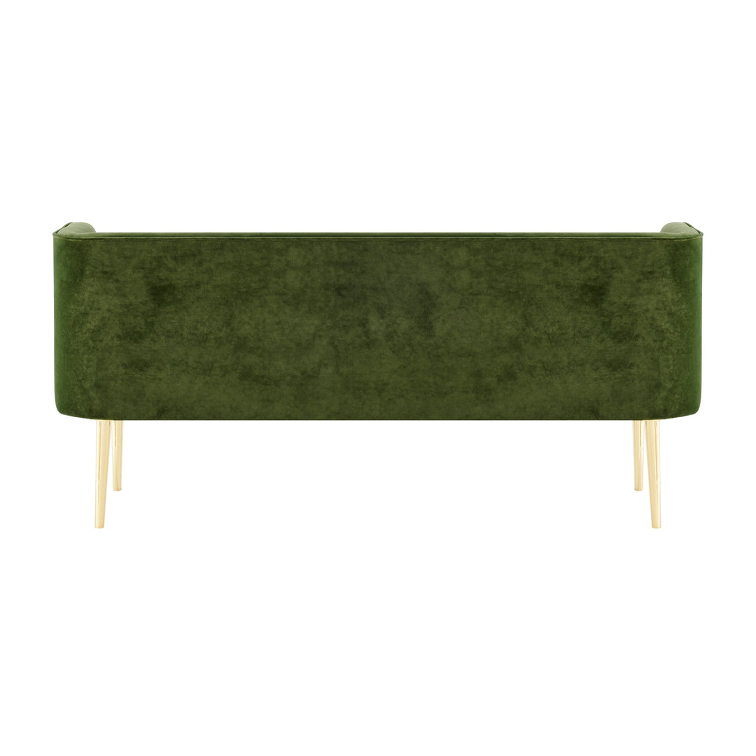 Marsha Velvet Bench - construction detail - mid-century modern benches - Whats New Furniture Portland OR