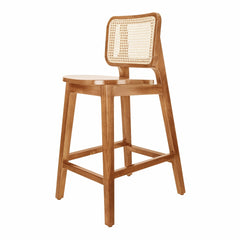 Maury Counter Stool w/ Rattan - detail - mid-century modern counter stools - Whats New Furniture Portland OR