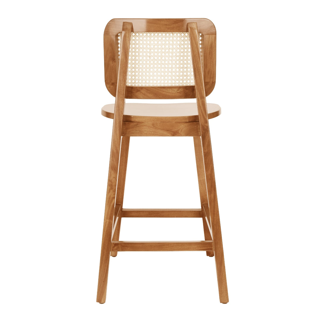 Maury Counter Stool w/ Rattan - leg detail - mid-century modern counter stools - Whats New Furniture Portland OR