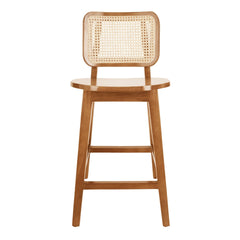 Maury Counter Stool w/ Rattan - alternate angle - mid-century modern counter stools - Whats New Furniture Portland OR