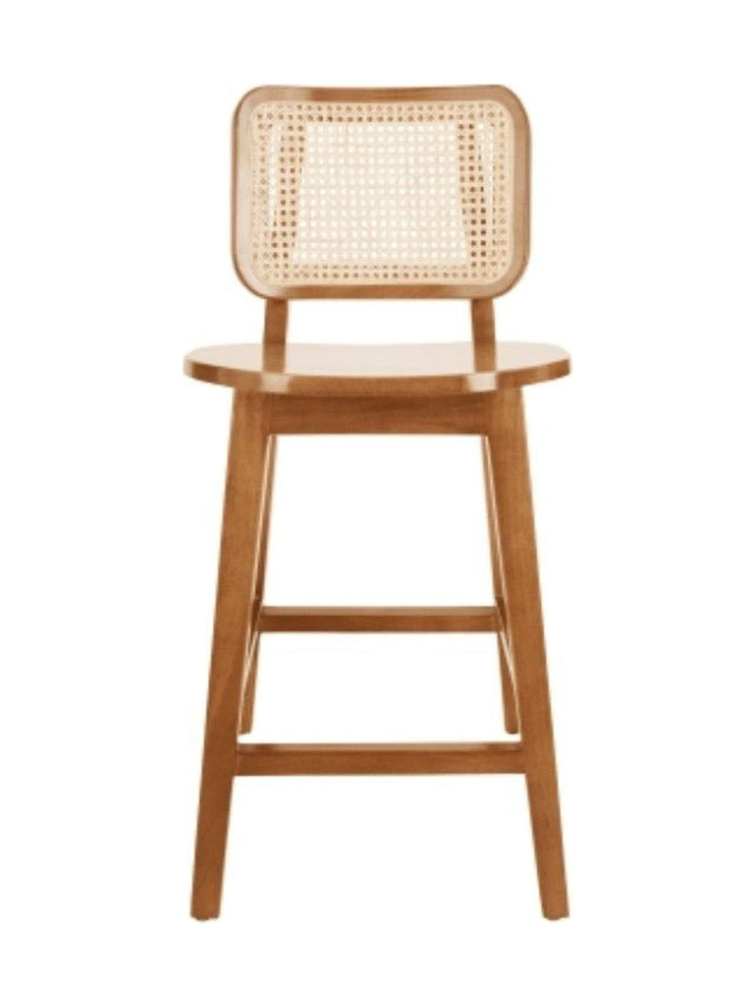 Maury Counter Stool w/ Rattan - side angle - mid-century modern counter stools - Whats New Furniture Portland OR