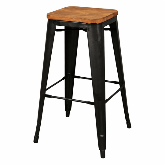 Metropolis Wood Seat Backless Bar Stool - Whats New Furniture - Portland, Oregon