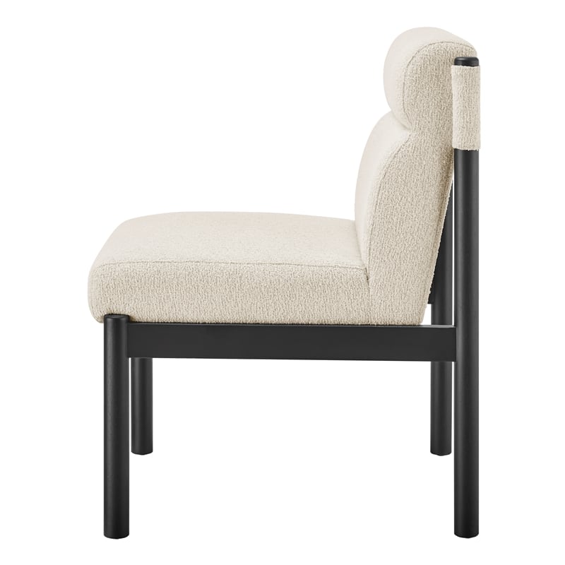 Micah Dining Side Chair in Palladian Beige, side view - Whats New Furniture