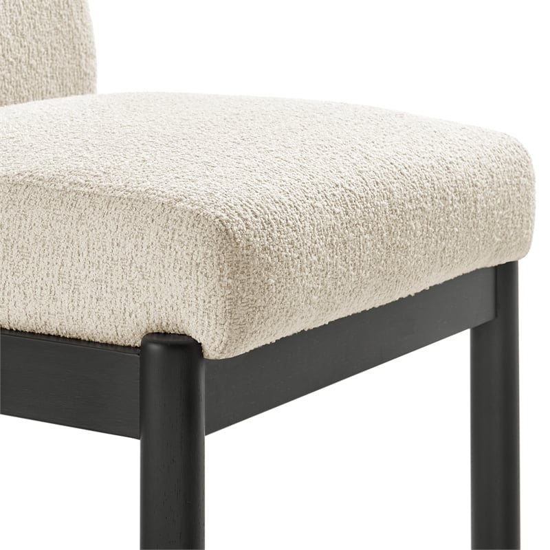 Micah Dining Side Chair in Palladian Beige, detail seat frame view - Whats New Furniture
