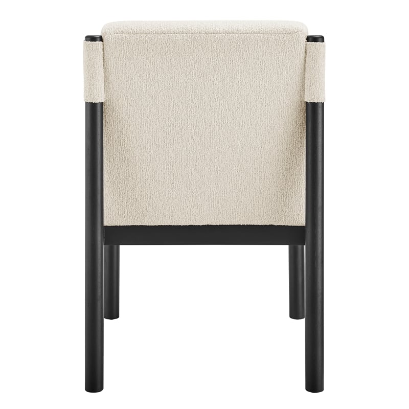 Micah Dining Side Chair in Palladian Beige, back view - Whats New Furniture