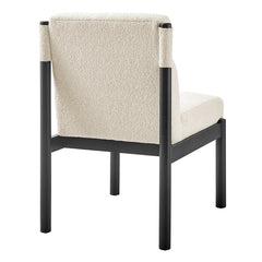 Micah Dining Side Chair in Palladian Beige, back angle - Whats New Furniture