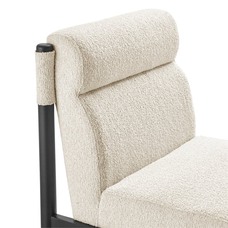 Micah Dining Side Chair in Palladian Beige, detail back view - Whats New Furniture