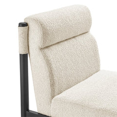 Micah Dining Side Chair in Palladian Beige, detail back view - Whats New Furniture