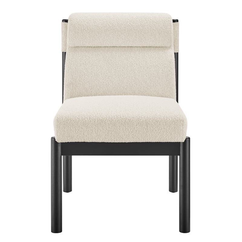 Micah Dining Side Chair in Palladian Beige, front view - Whats New Furniture