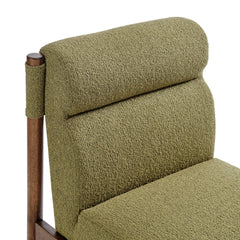 Micah Dining Side Chair in Palladian Green, detail upholstery view - Whats New Furniture