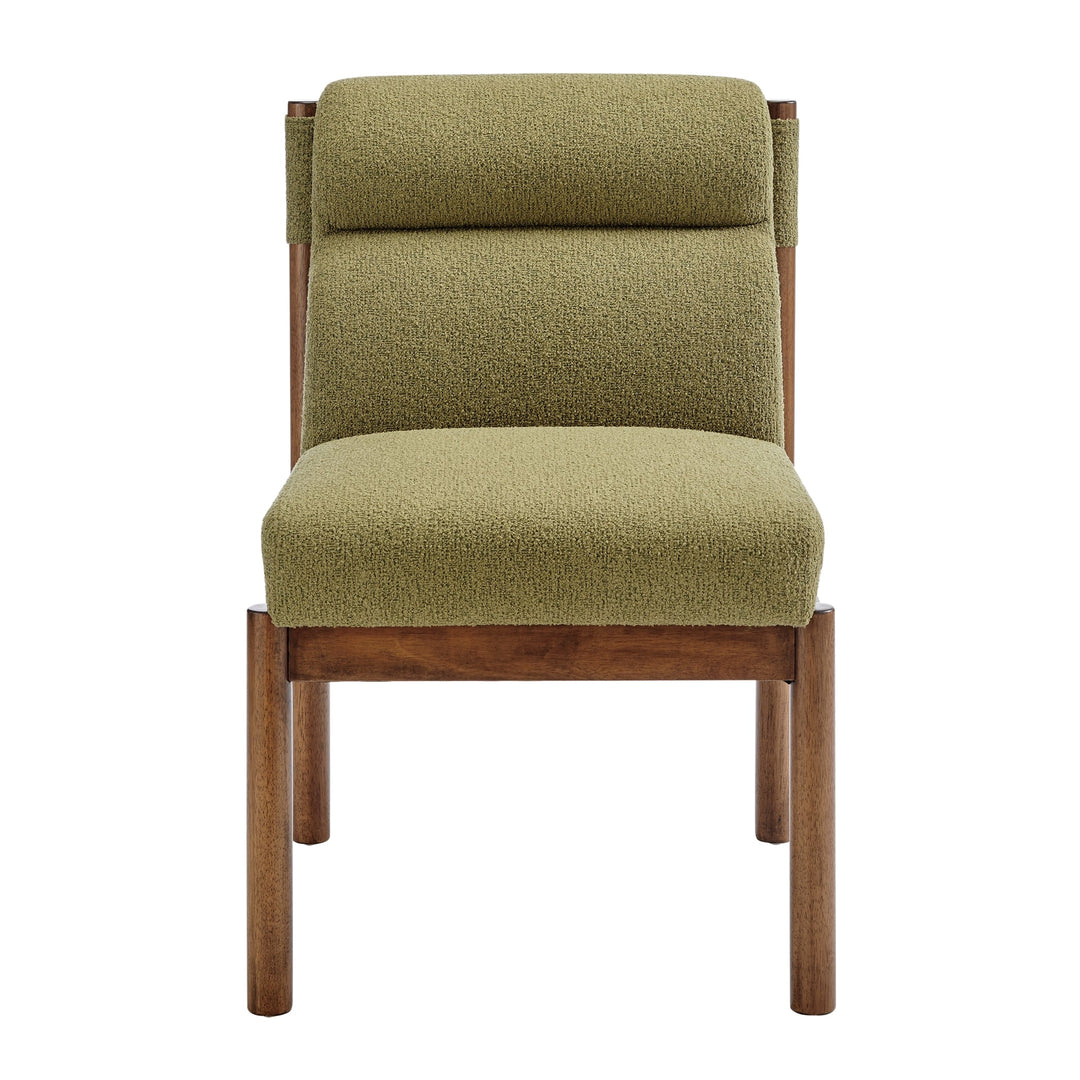 Micah Dining Side Chair in Palladian Green, front view - Whats New Furniture