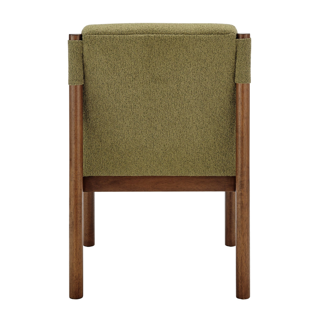 Micah Dining Side Chair in Palladian Green, back view - Whats New Furniture