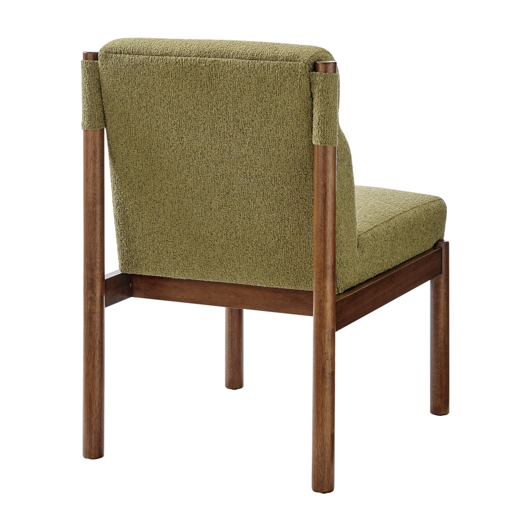 Micah Dining Side Chair in Palladian Green, angle back view - Whats New Furniture