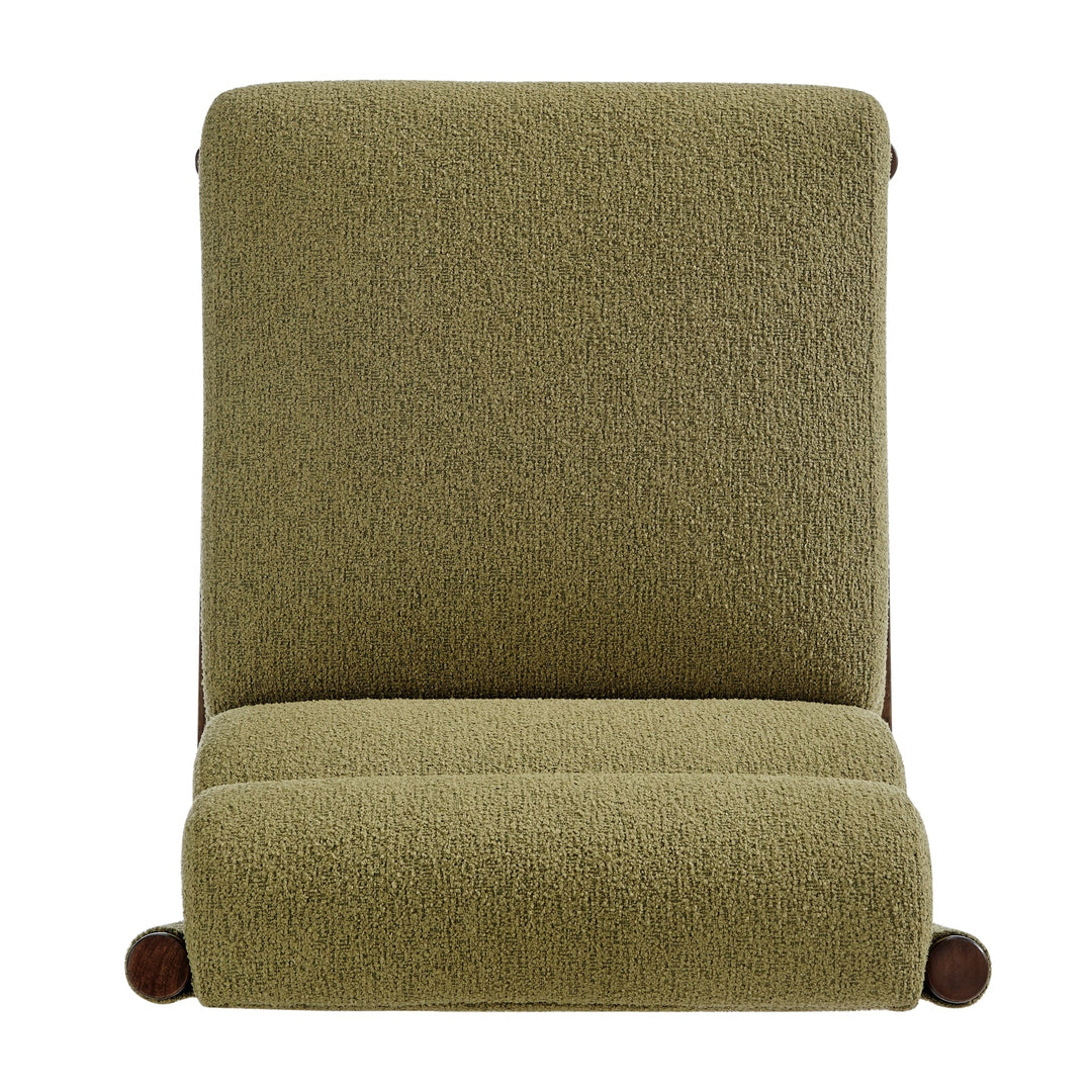 Micah Dining Side Chair in Palladian Green, detail back view - Whats New Furniture