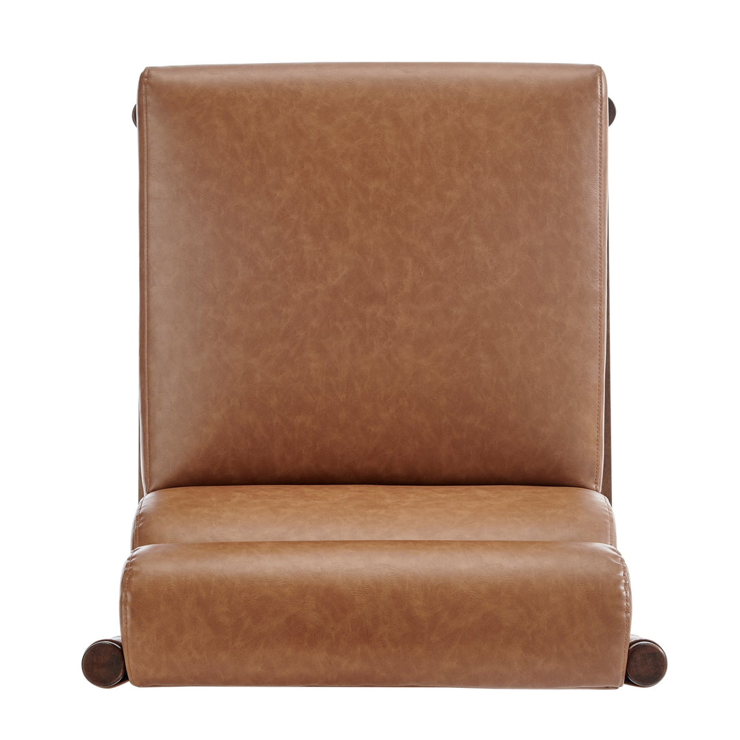 Micah Dining Side Chair Vintage Cider channeled-back cushion close-up detail - What&