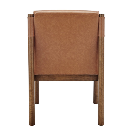 Micah Dining Side Chair in Vintage Cider back view of upholstered panel - What&
