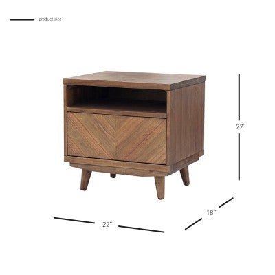 Piero KD Chevron Nightstand/Side Table - Whats New Furniture - Portland, Oregon