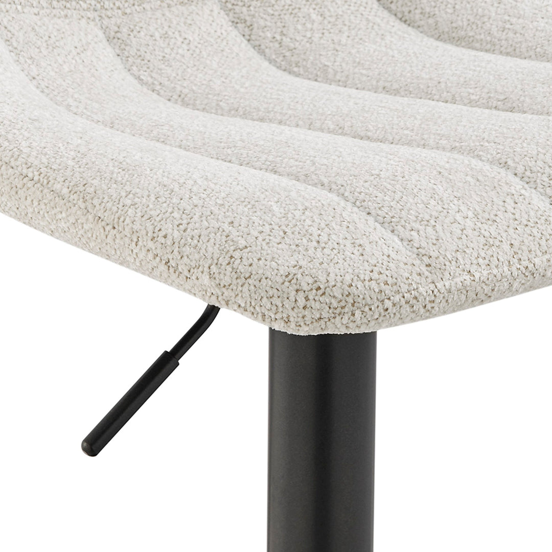 Robert KD Boucle Gaslift Swivel Bar Stool - What&