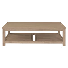 Tiburon KD Coffee Table in Drifted Sand pale acacia - front studio - What&