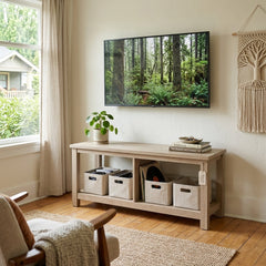 Tiburon KD TV Bench in Drifted Sand styled in Portland - Whats New Furniture