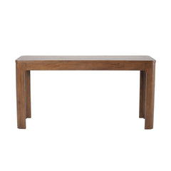 Trevin Desk 2 Drawers in Walnut, back studio view - Whats New Furniture