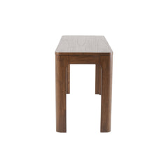 Trevin Desk 2 Drawers in Walnut, side studio view - Whats New Furniture