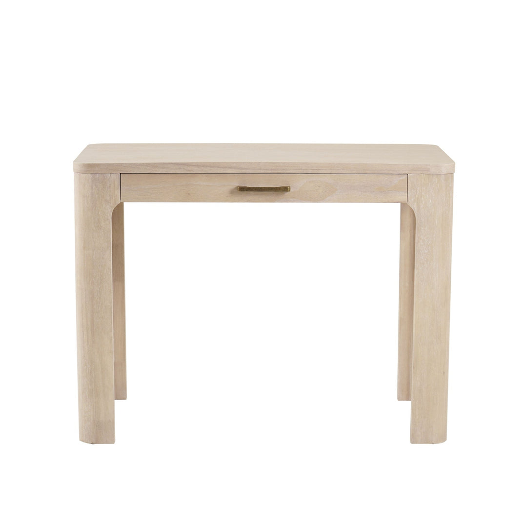 Trevin KD Small 1 Drawer Desk in Weathered Sand - studio - NPD - Whats New Furniture Portland OR