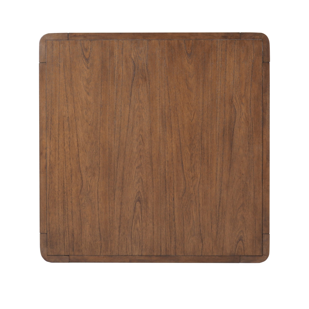 Trevin KD Square Coffee Table in Walnut, top studio view - Whats New Furniture