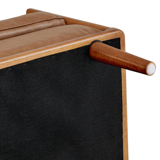 William KD Faux Leather Bench - What&