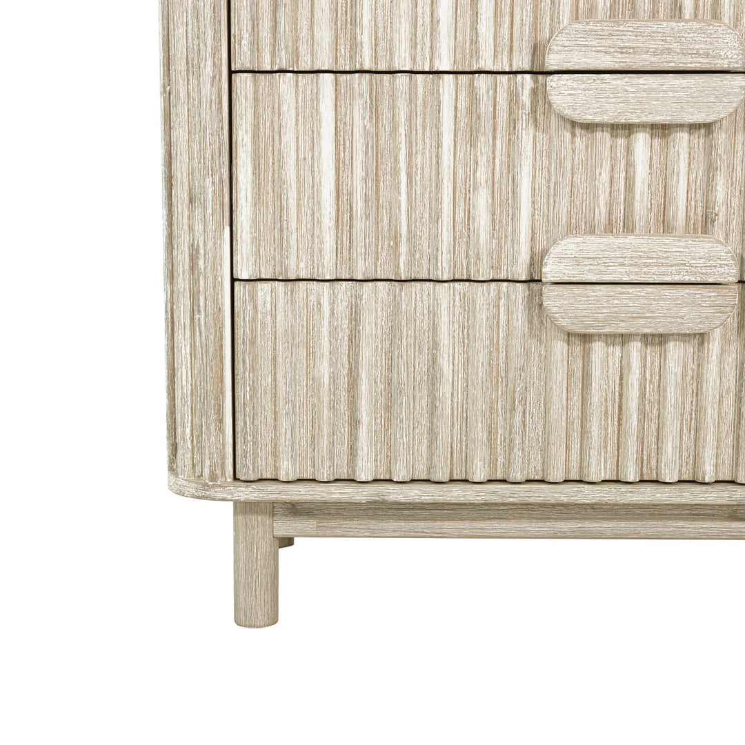 Oasis 4 Drawer Chest in Natural White Washed drawer detail - four drawer chest by LH Imports - Whats New Furniture Portland OR